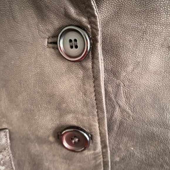 Guess Brown Leather Jacket - Picture 5 of 9